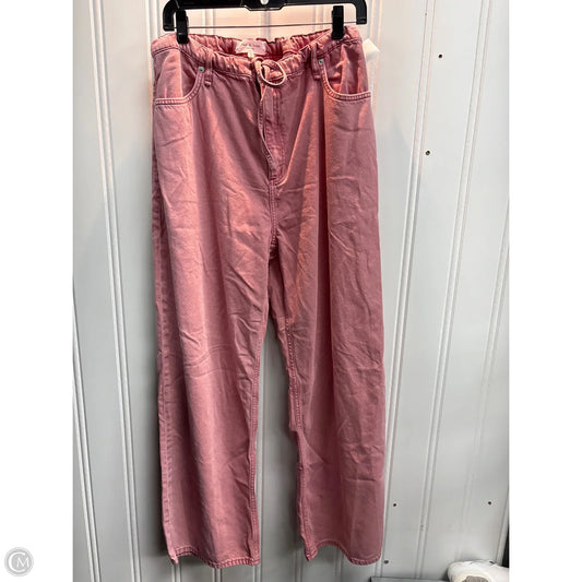 Jeans Wide Leg By Rag & Bones Jeans In Pink, Size: Xl