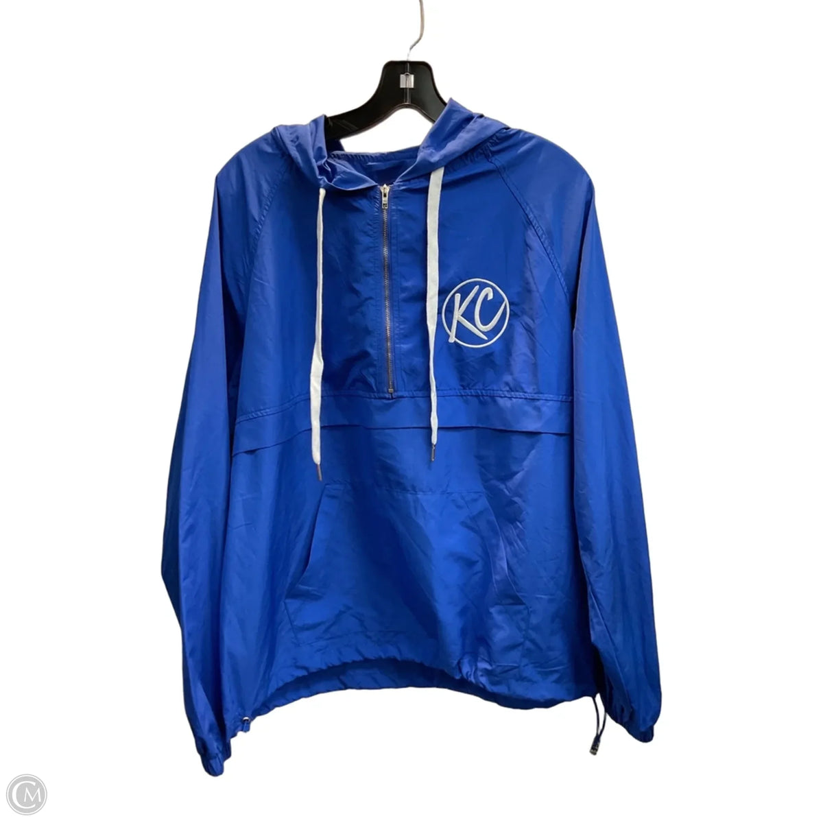 Jacket Windbreaker By Main Strip In Blue, Size: M