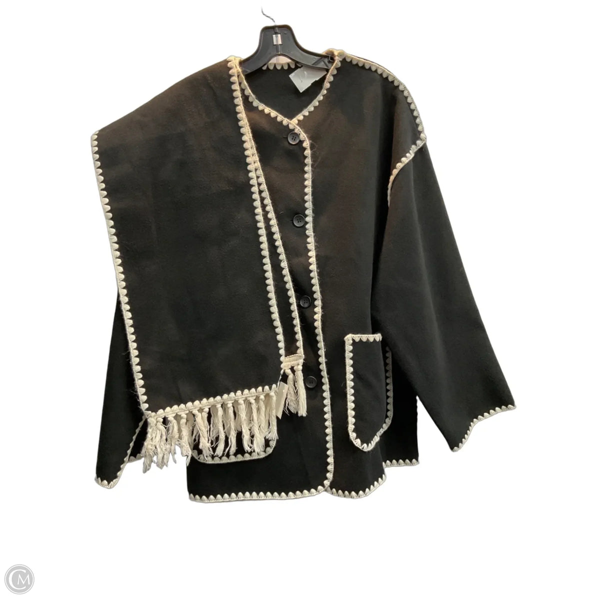 Jacket Fleece By Clothes Mentor In Black, Size: S