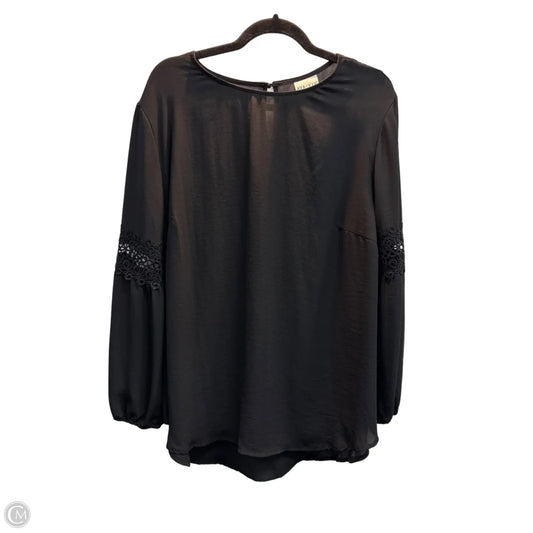 Blouse Long Sleeve By Ava & Viv In Black, Size: 2x