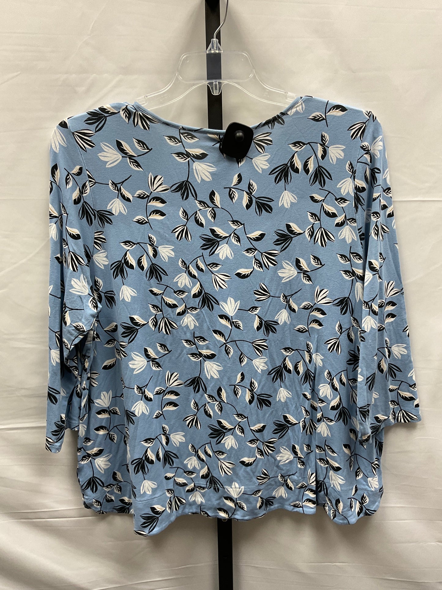 Black & Blue Top Long Sleeve J. Jill, Size Xl