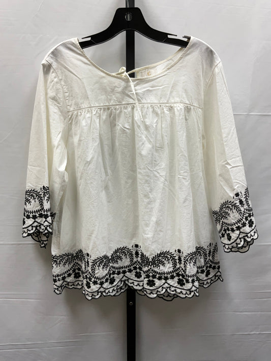 Black & White Top Long Sleeve Charming Charlie, Size L