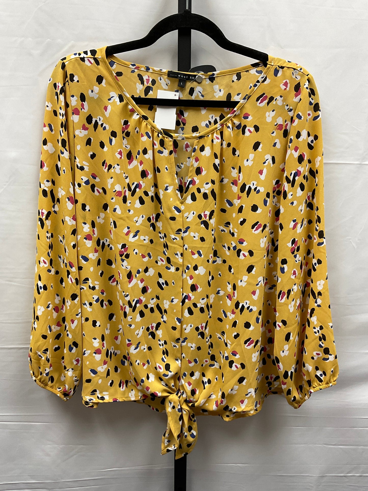 Yellow Top Long Sleeve West Kei, Size L