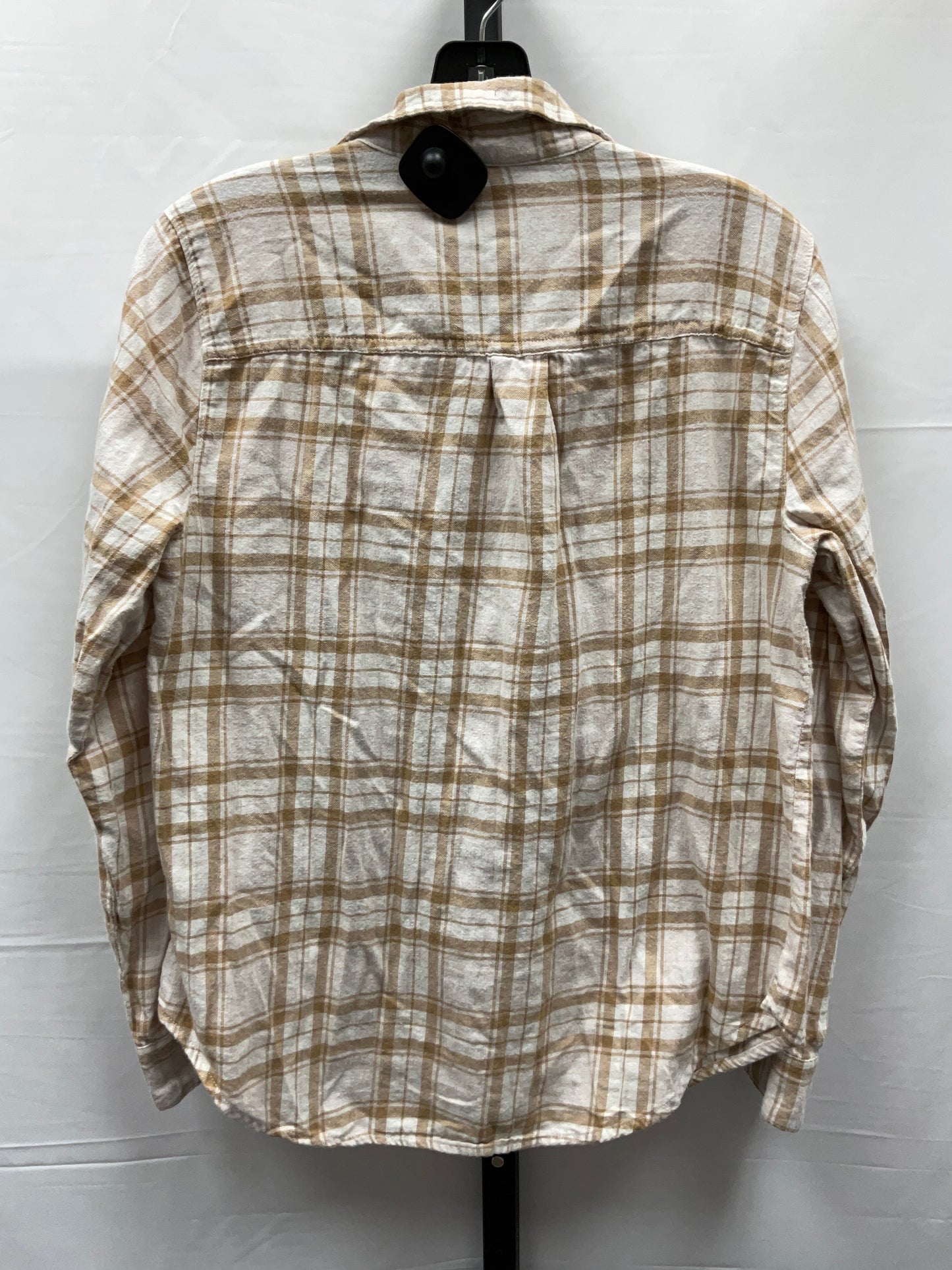 Tan & White Top Long Sleeve Old Navy, Size M