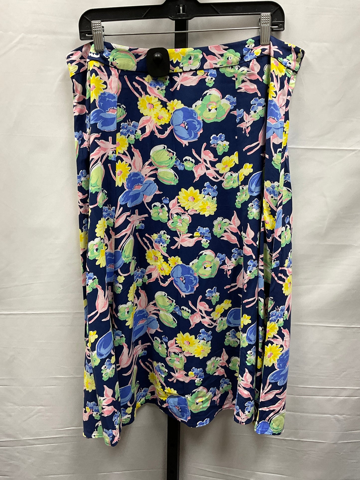 Floral Print Skirt Midi Talbots, Size 16