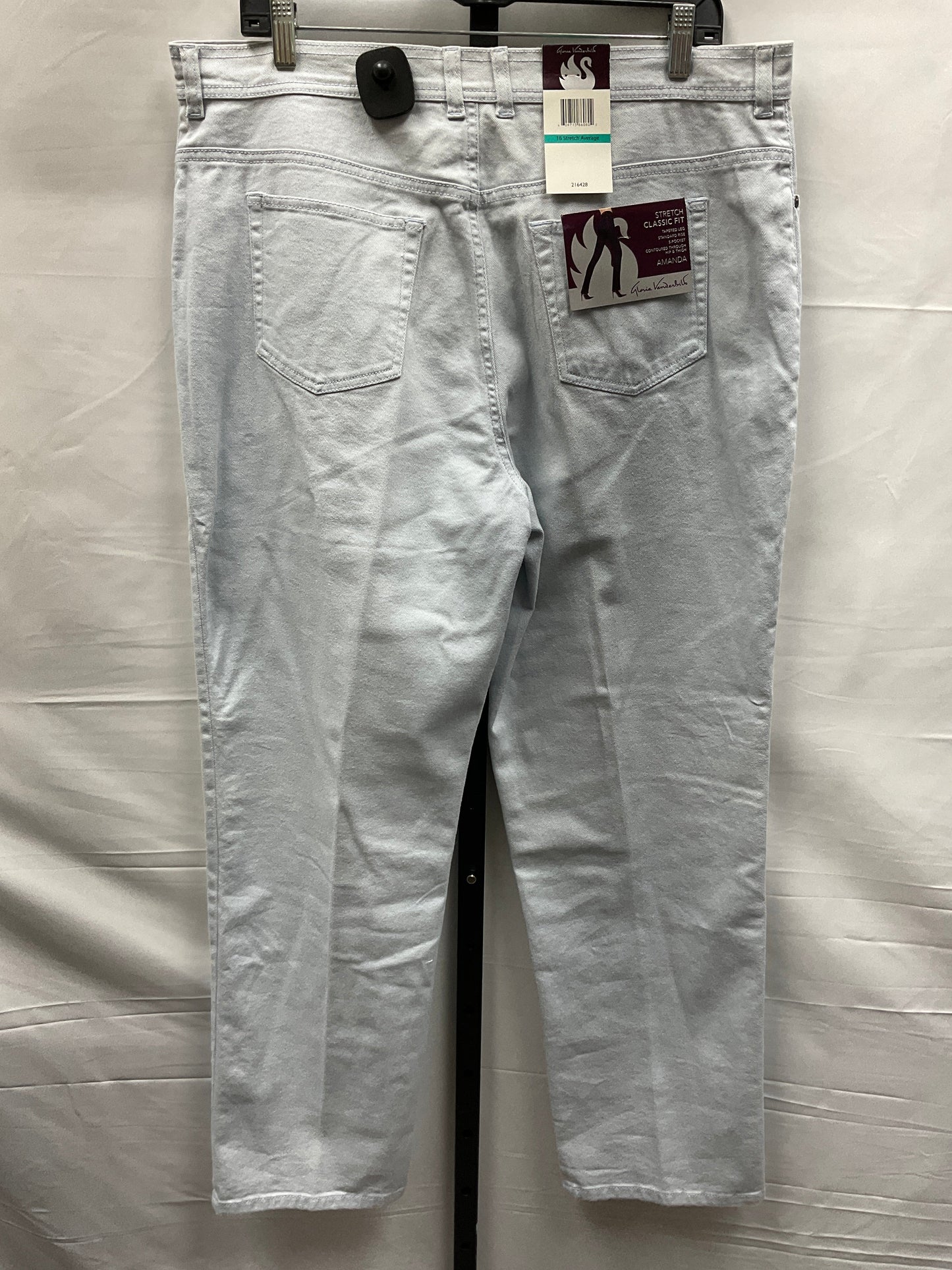 Blue Jeans Straight Gloria Vanderbilt, Size 16