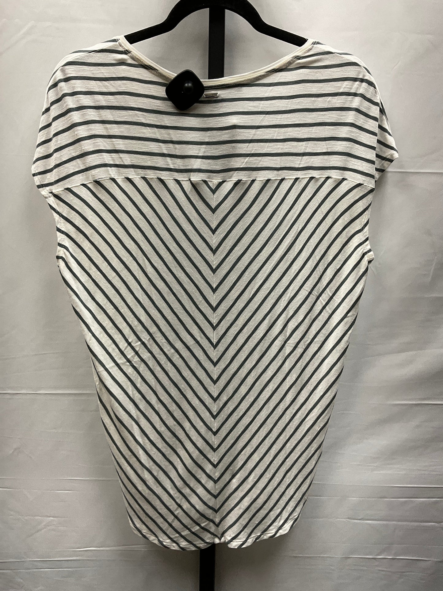 Striped Pattern Top Short Sleeve White House Black Market, Size S