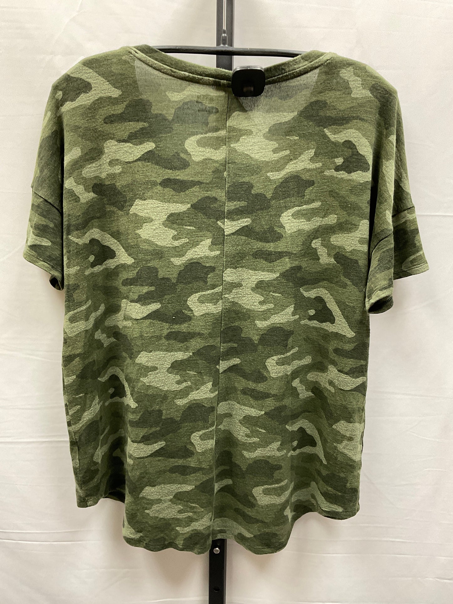 Camouflage Print Top Short Sleeve Ana, Size L