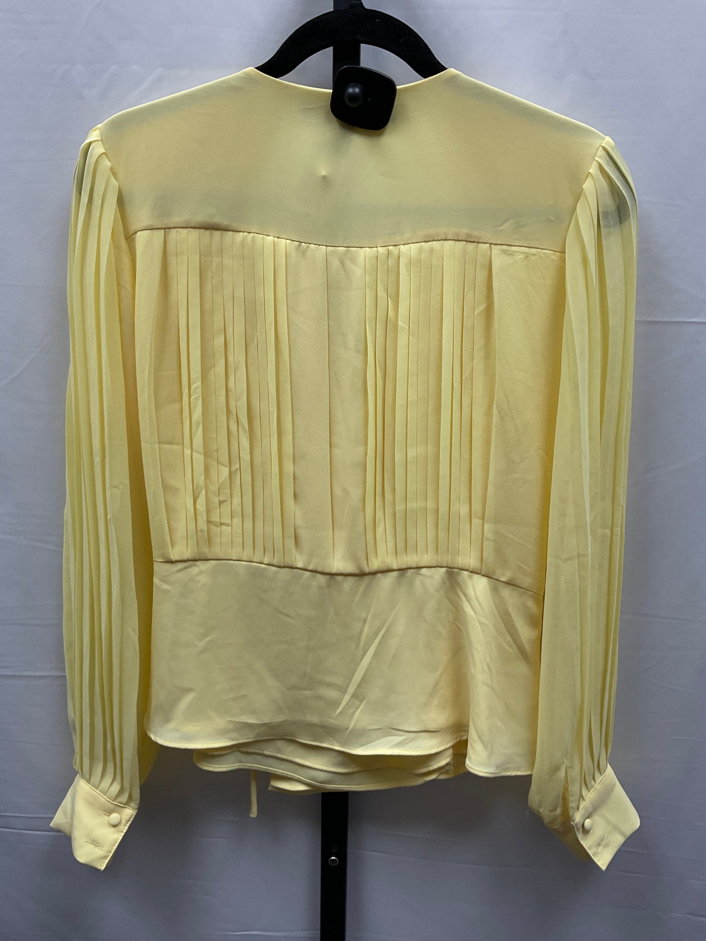 Yellow Top Long Sleeve White House Black Market, Size S