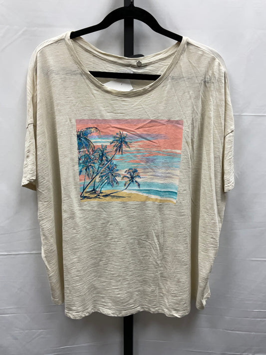 Cream Top Short Sleeve Old Navy, Size Xxl