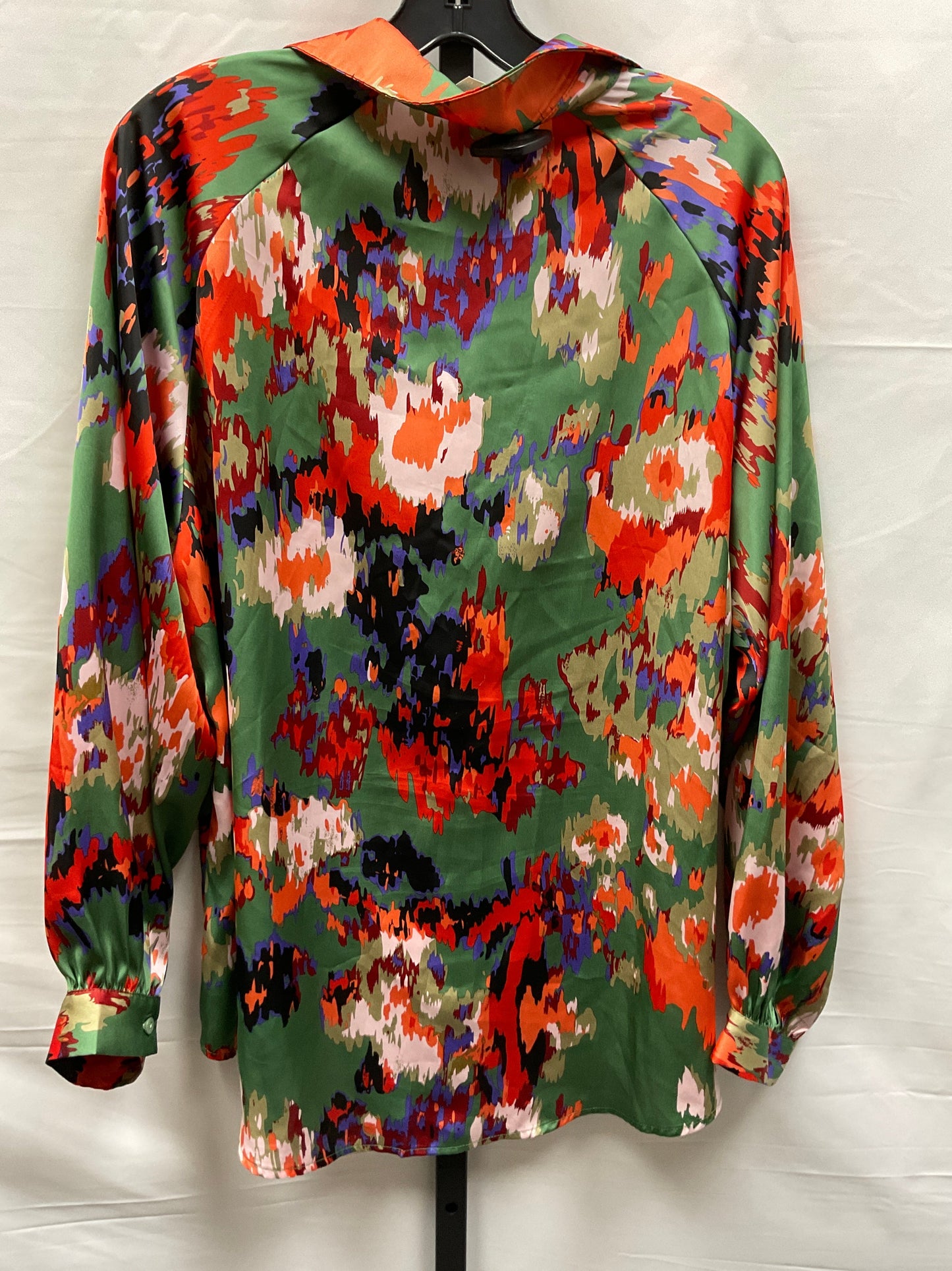 Multi-colored Top Long Sleeve Clothes Mentor, Size L