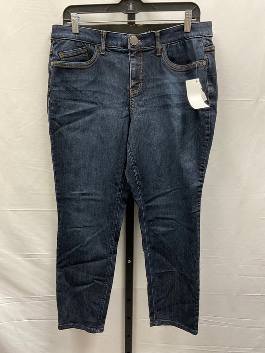 Blue Denim Jeans Cropped Christopher And Banks, Size 12petite