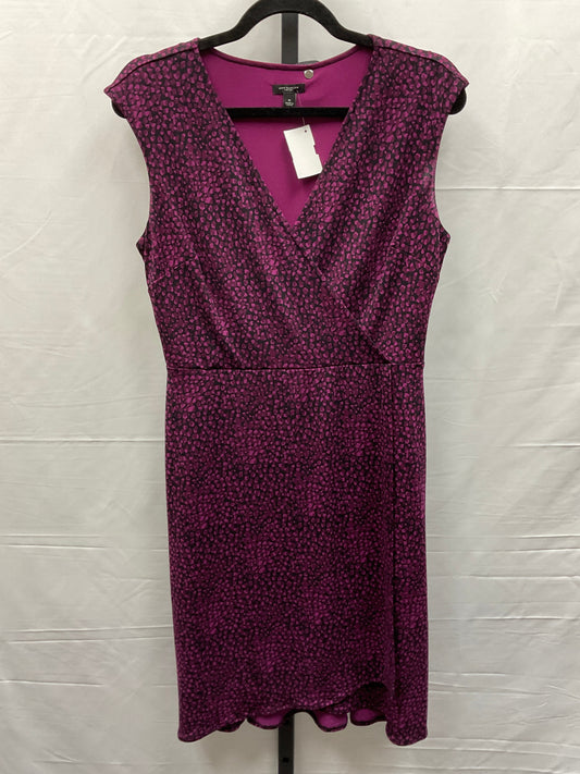 Purple Dress Casual Midi Ann Taylor, Size 6