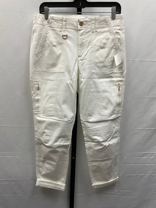 Gold & White Pants Cropped White House Black Market, Size 6