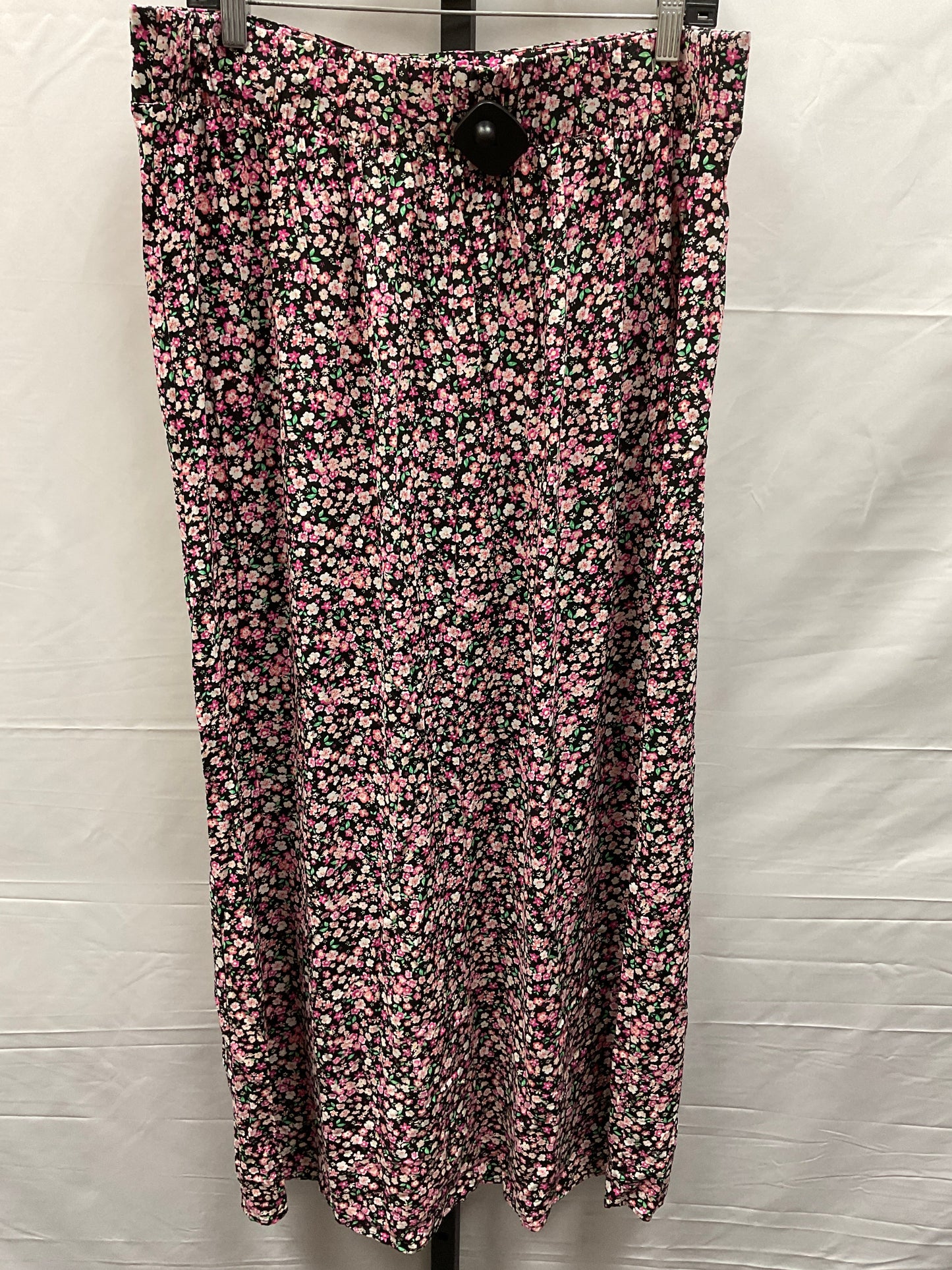 Floral Print Skirt Maxi No Boundaries, Size Xxl