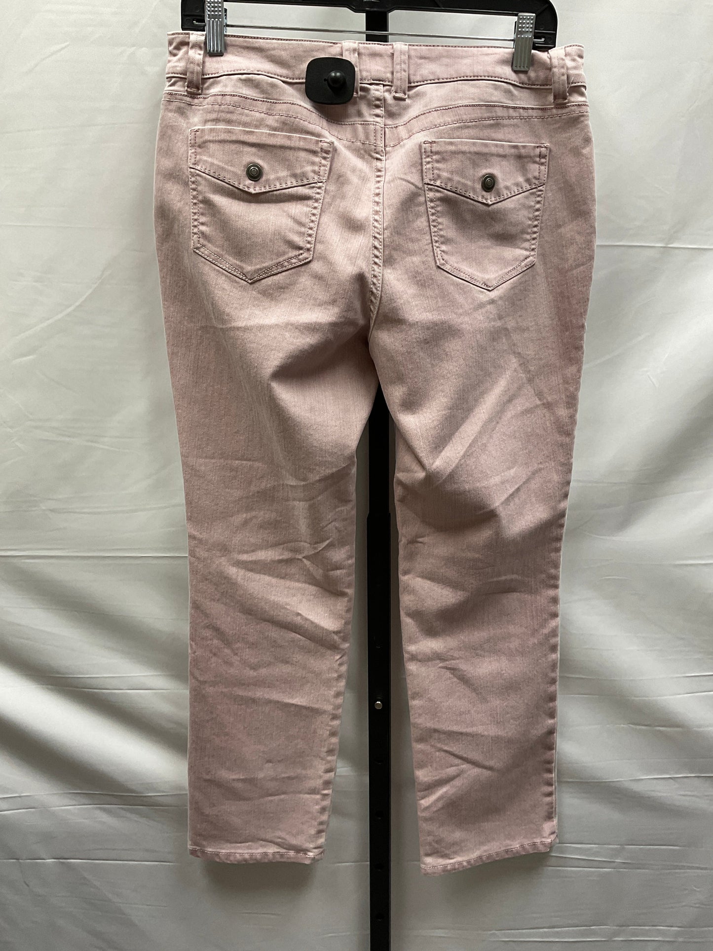 Pink Denim Jeans Straight Chicos, Size 8