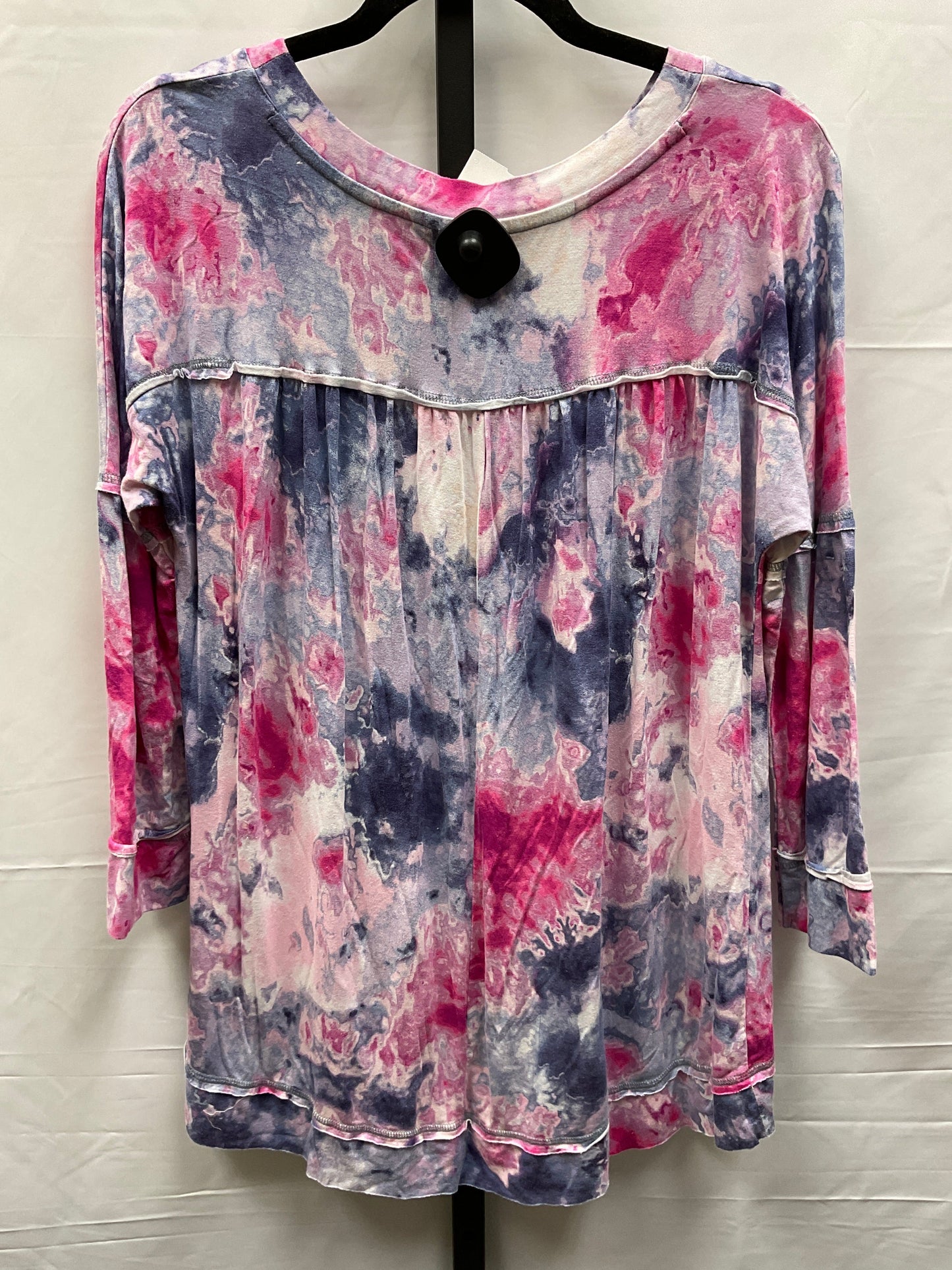 Tie Dye Print Top Long Sleeve Cato, Size S