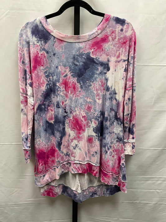 Tie Dye Print Top Long Sleeve Cato, Size S