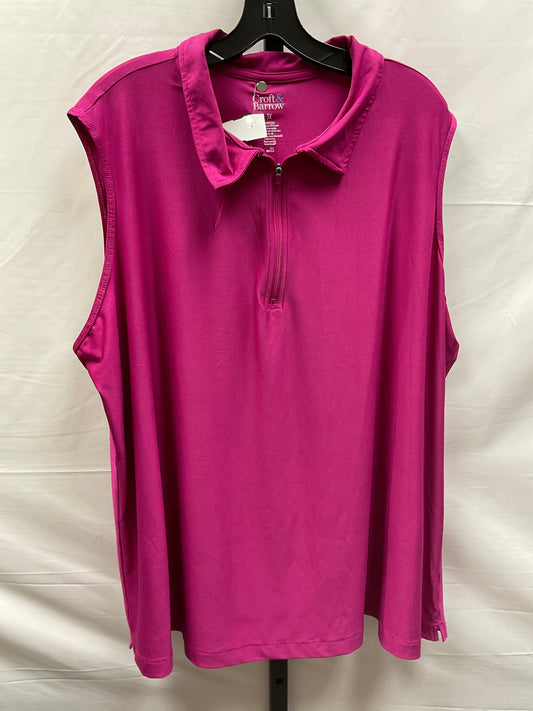 Pink Top Sleeveless Croft And Barrow, Size 3x