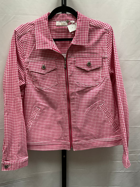 Pink & White Jacket Other Belle By Kim Gravel, Size L