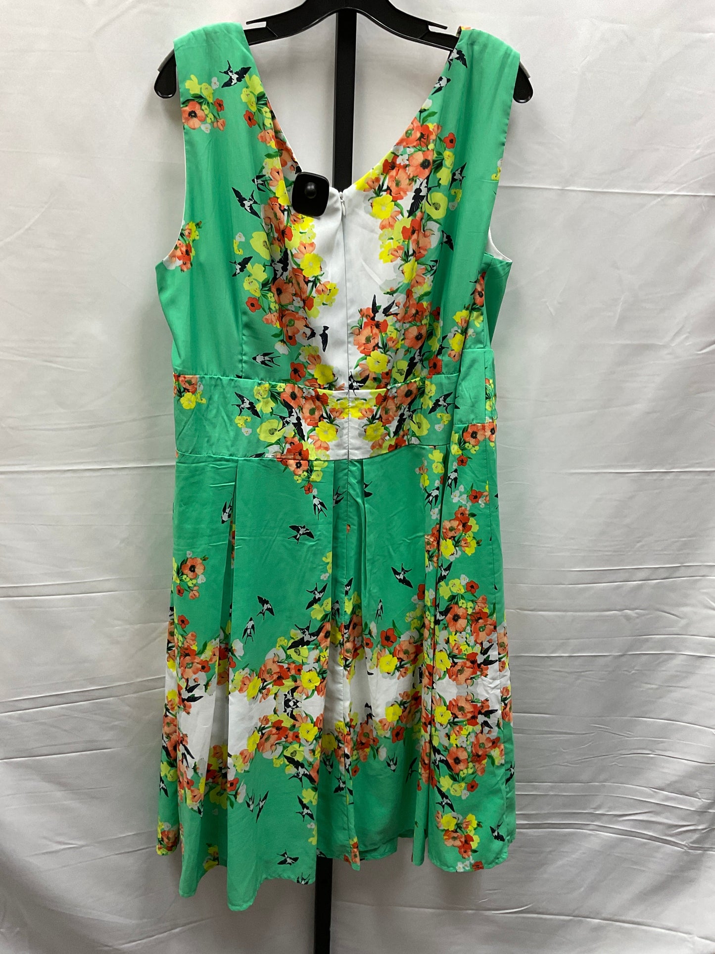 Floral Print Dress Casual Midi Dressbarn, Size 24