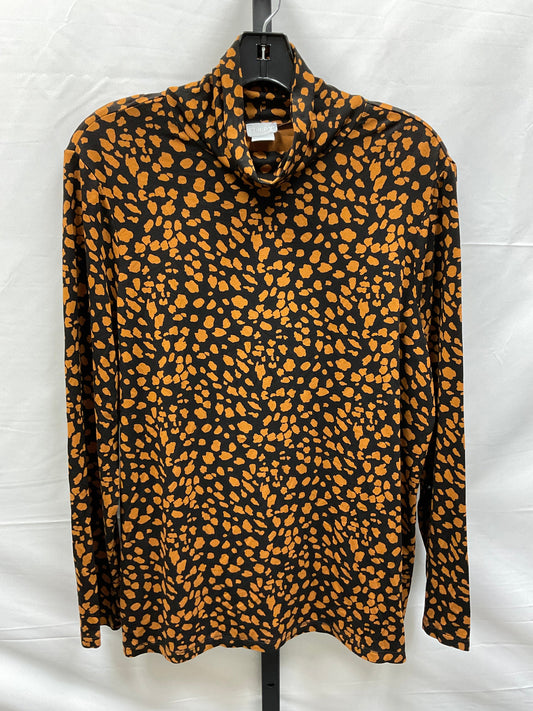 Black & Brown Top Long Sleeve Chicos, Size L