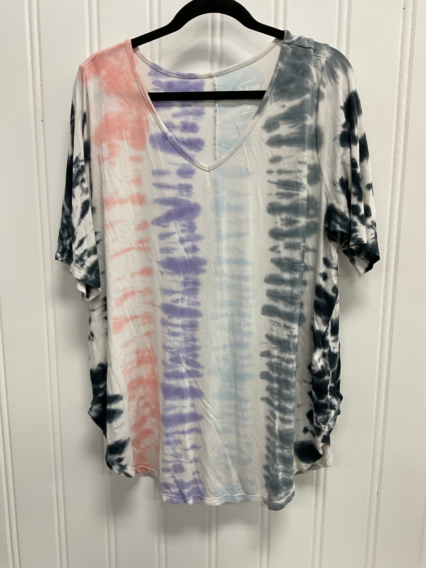 Top Short Sleeve By Torrid In Tie Dye Print, Size: 3x