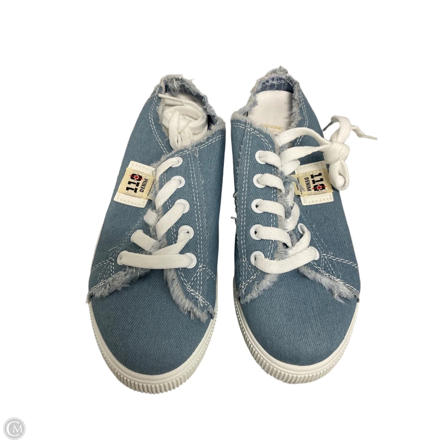 Shoes Sneakers By Cmc In Blue & White, Size: 7.5