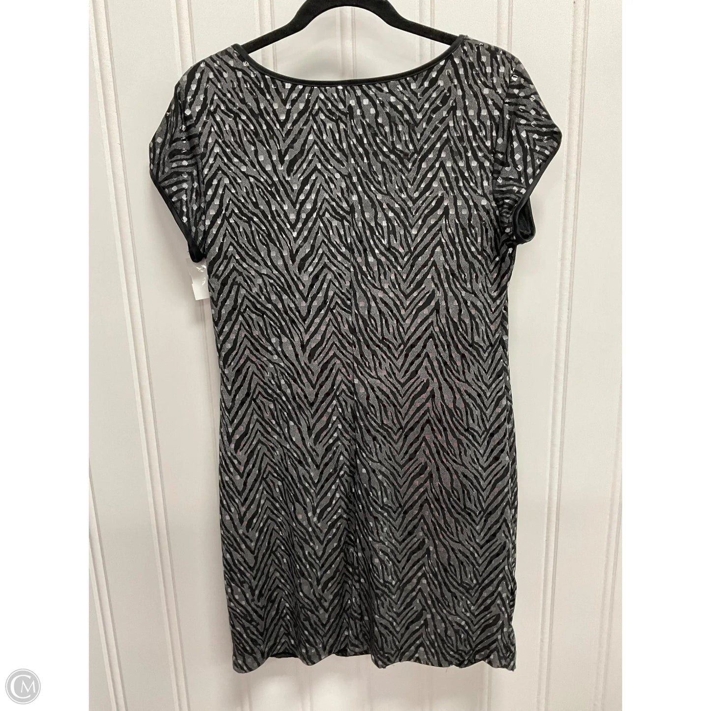 Dress Casual Midi By Dressbarn In Black & Grey, Size: 12