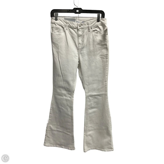 Jeans Flared By Antonio Melani In White Denim, Size: 10