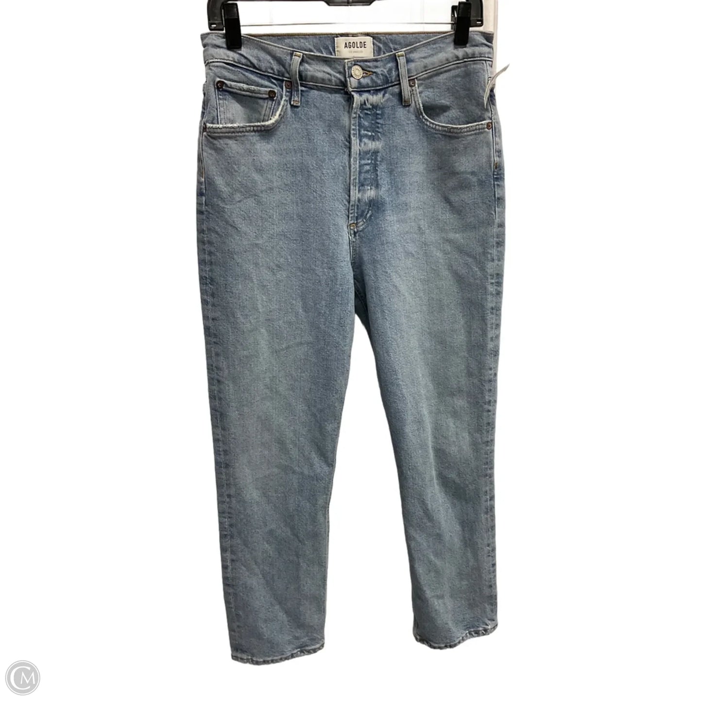 Jeans Straight By Agolde In Blue Denim, Size: 6
