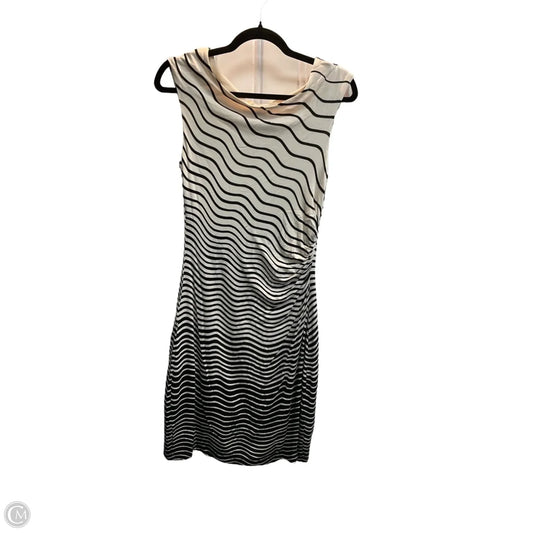 Dress Casual Midi By Loft In Black & White, Size: Xs