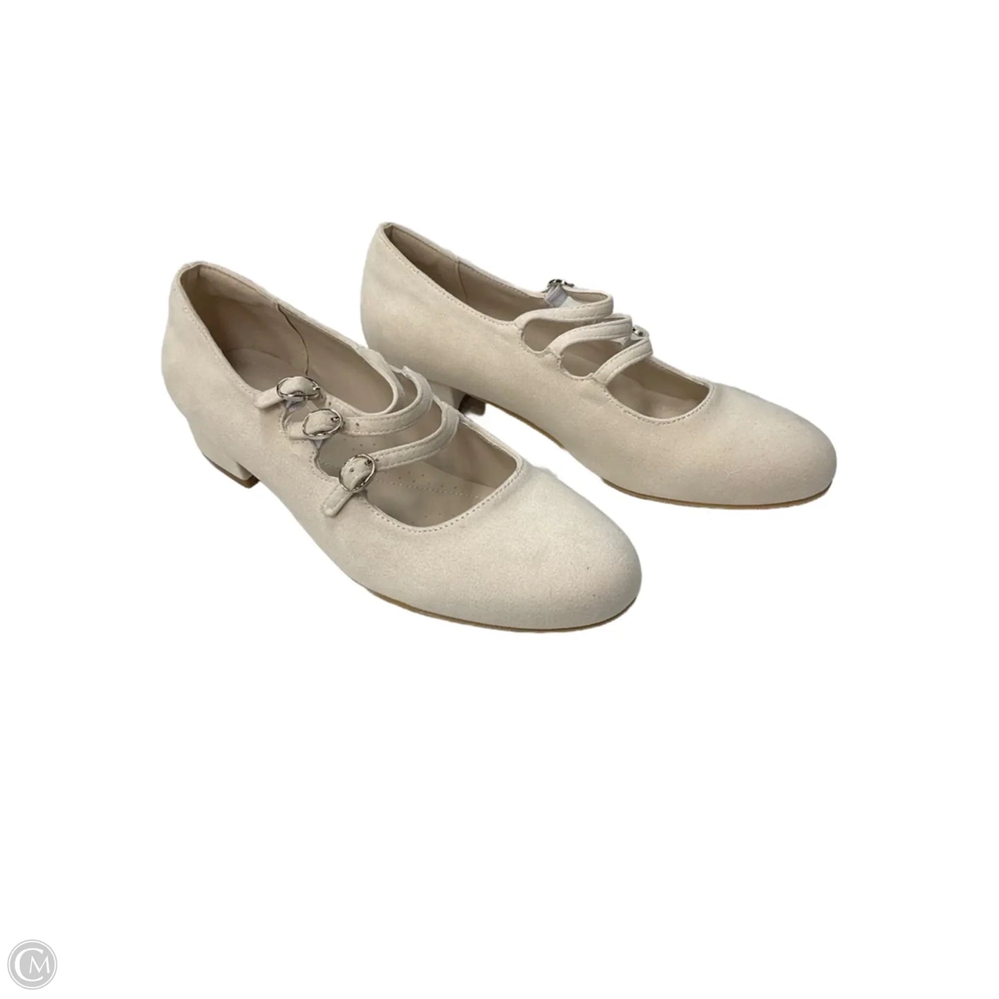 Shoes Heels Block By Clothes Mentor In White, Size: 8