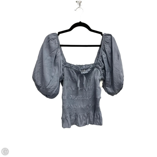 Top Short Sleeve By Mustard Seed In Blue, Size: L