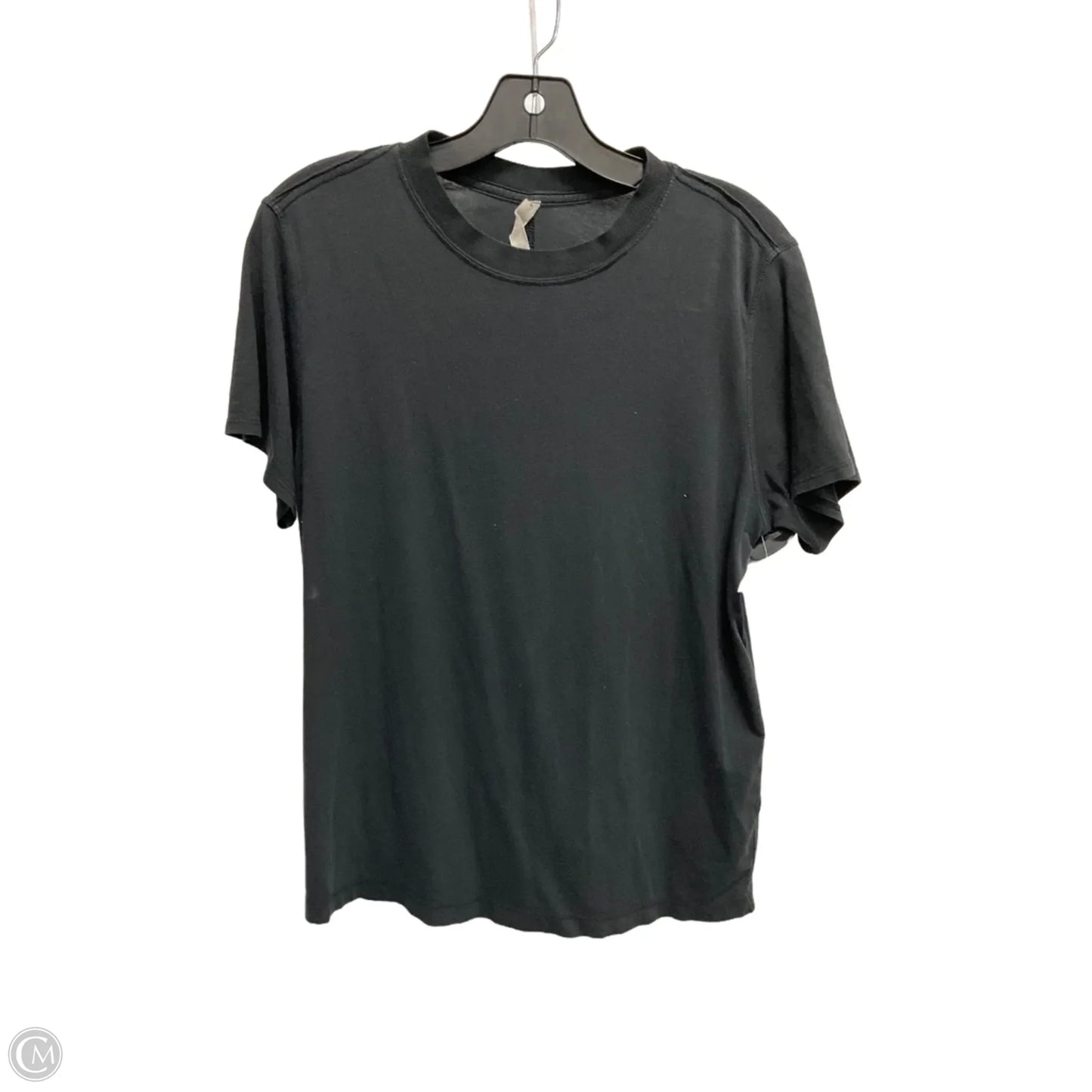 Athletic Top Short Sleeve By Lululemon In Black, Size: 2