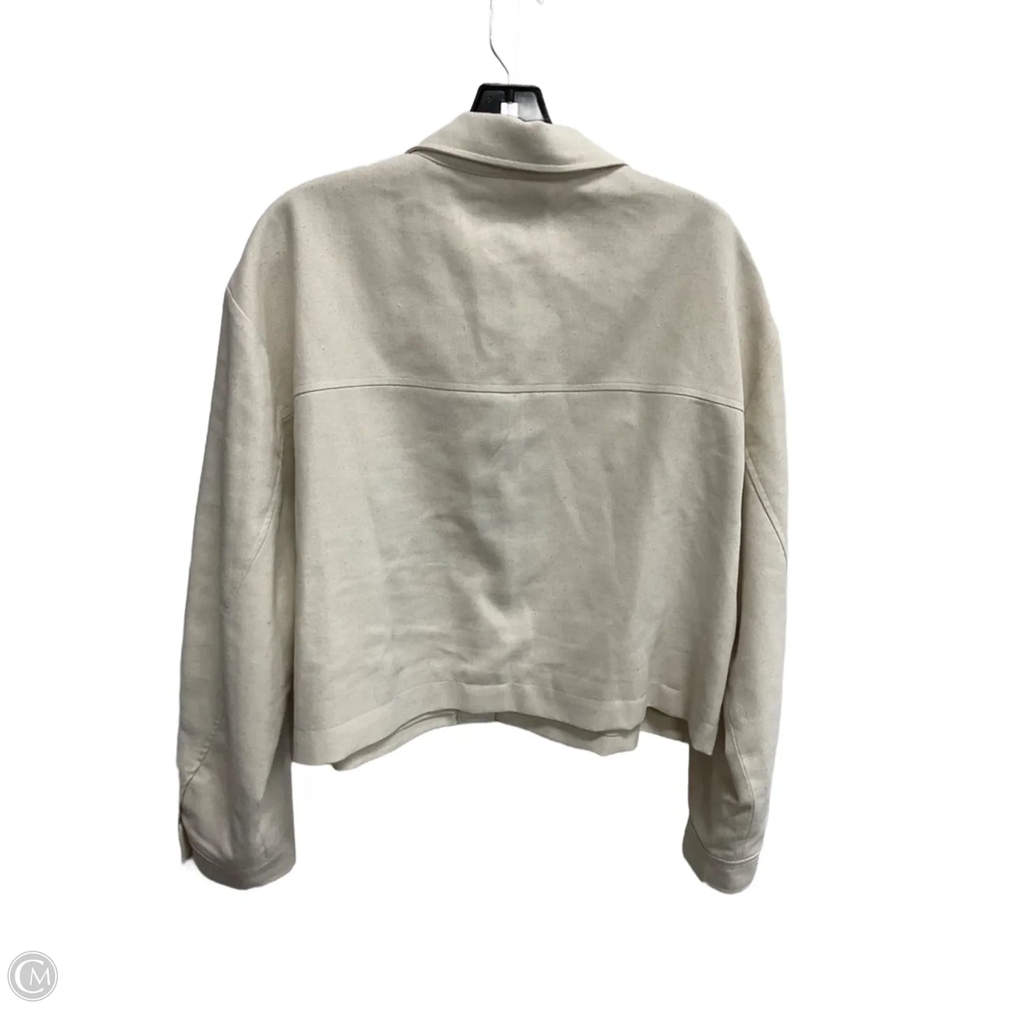 Jacket Shirt By Halogen In Cream, Size: Xl