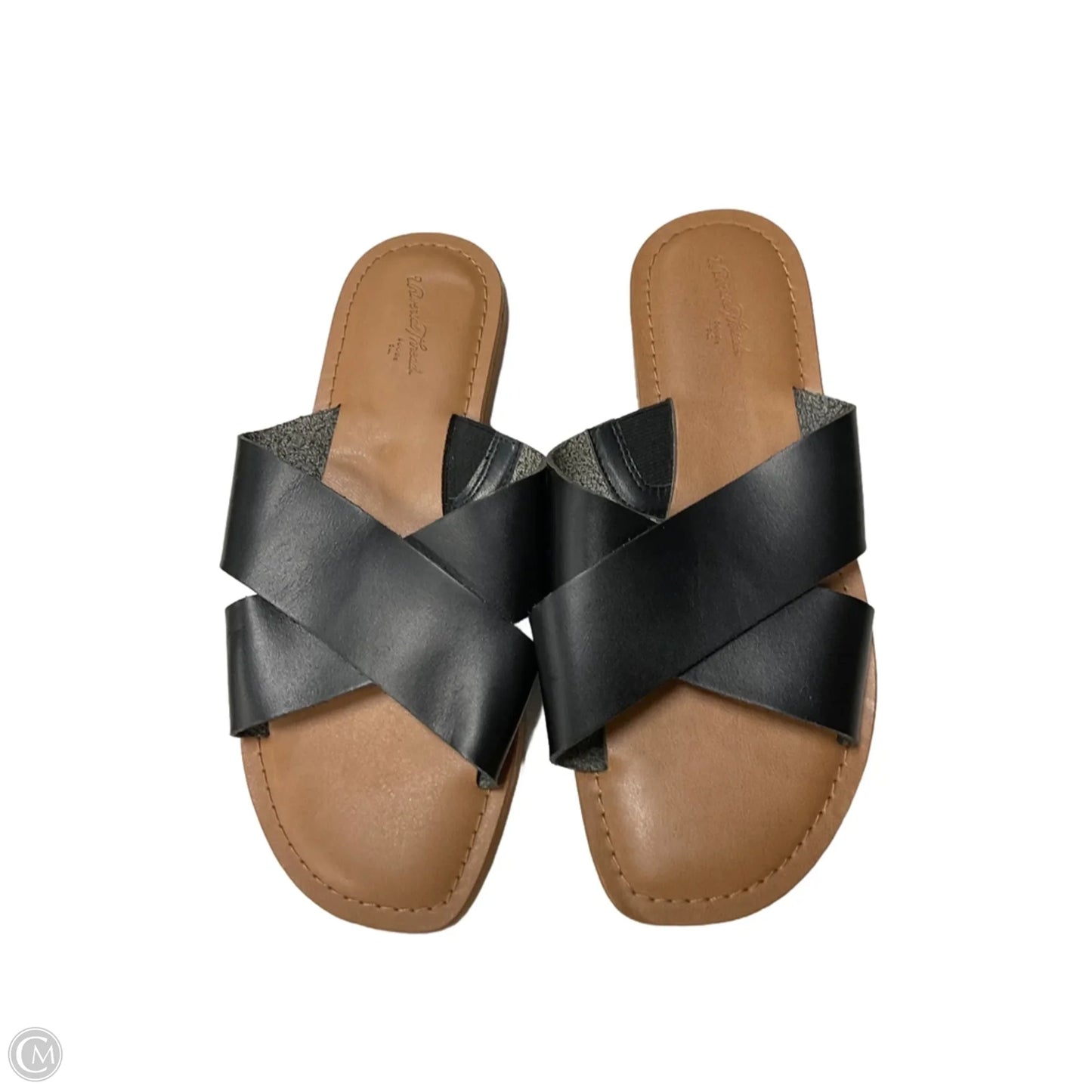 Sandals Flats By Universal Thread In Black & Tan, Size: 6