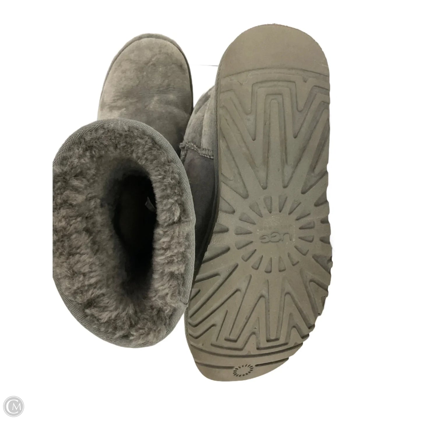 Boots Designer By Ugg In Grey, Size: 8