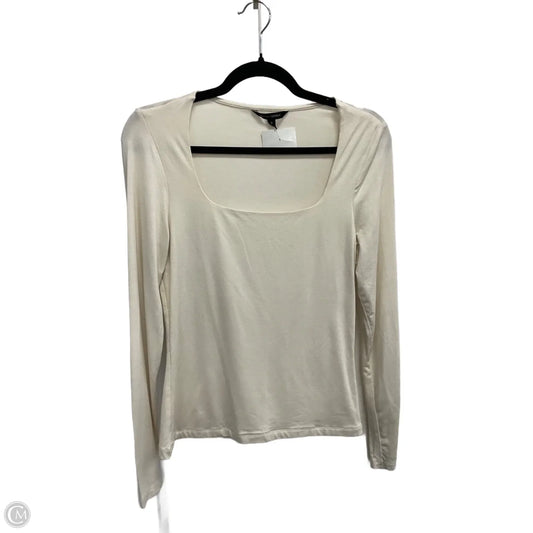 Top Long Sleeve By Banana Republic In White, Size: S