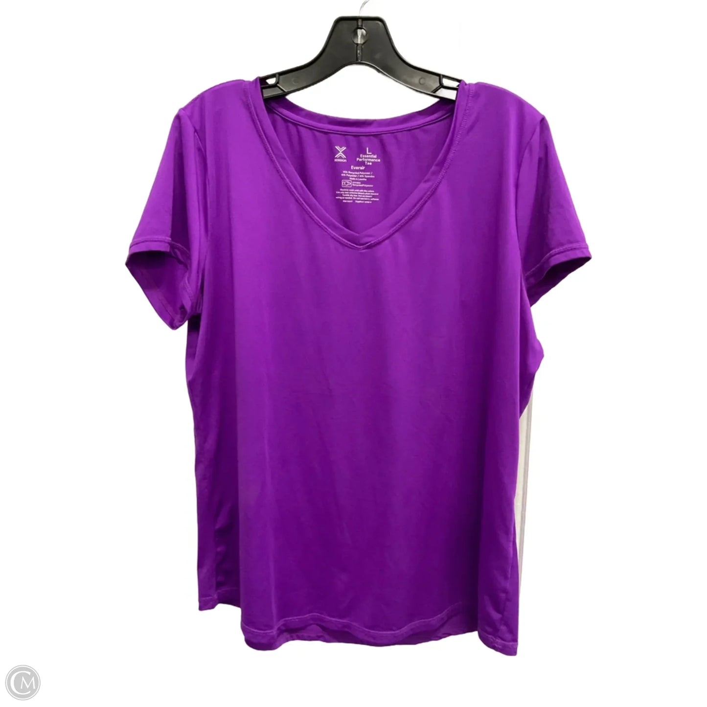 Athletic Top Short Sleeve By Xersion In Purple, Size: L