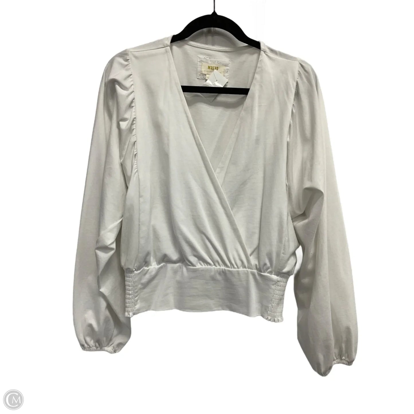 Blouse Long Sleeve By Maeve In White, Size: M