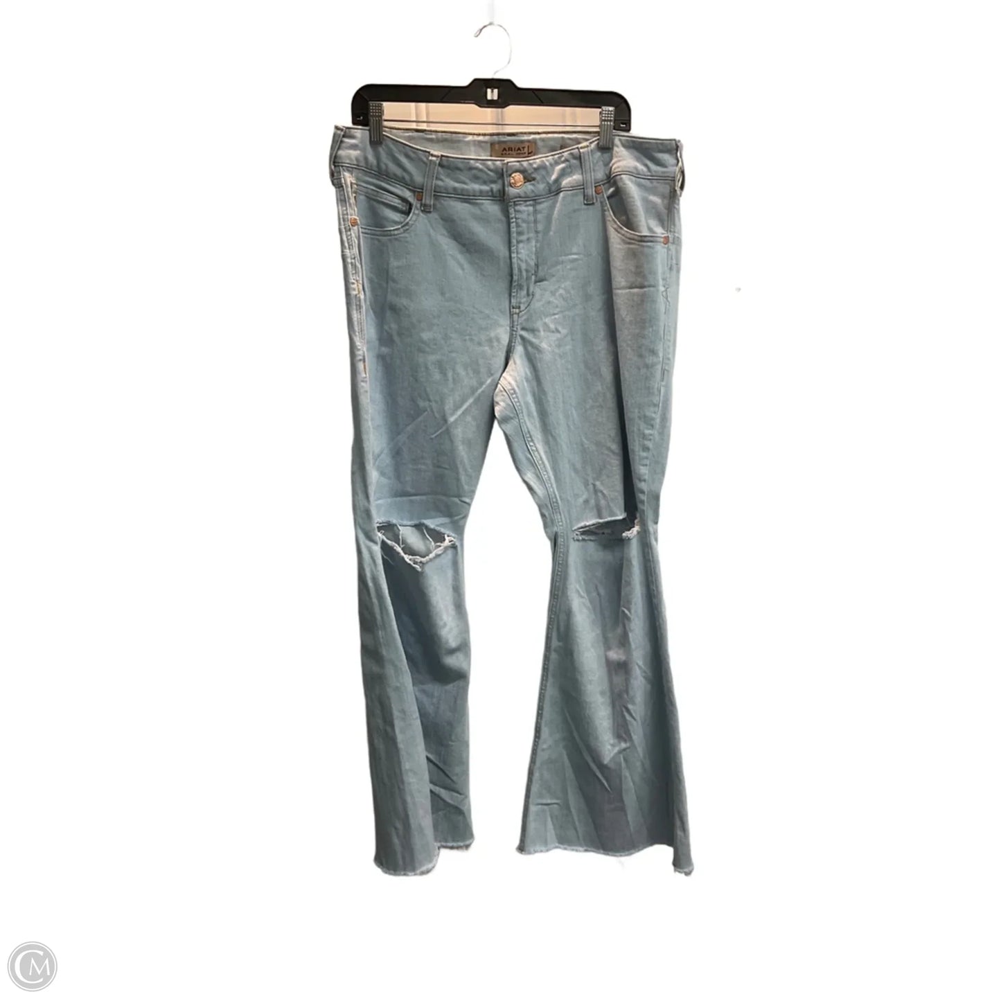 Jeans Flared By Ariat In Blue Denim, Size: 18