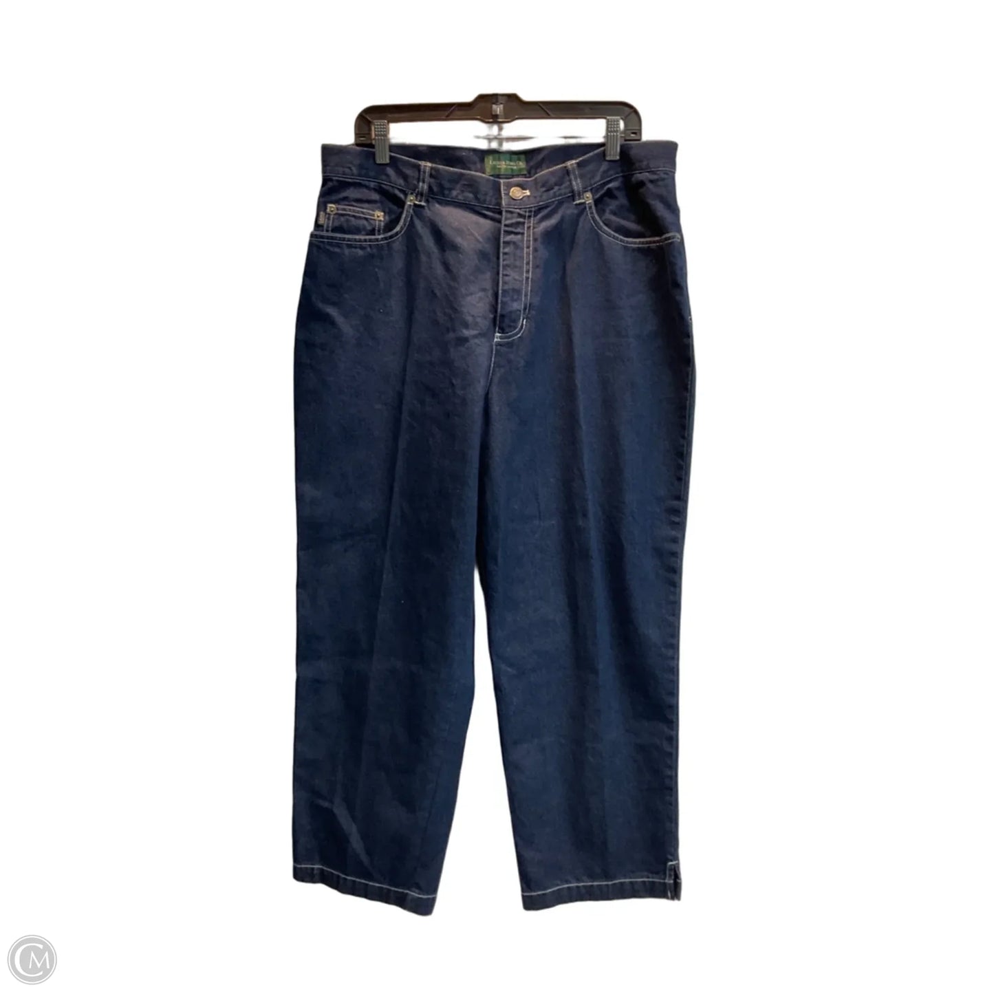 Jeans Straight By Lauren By Ralph Lauren In Blue Denim, Size: 16