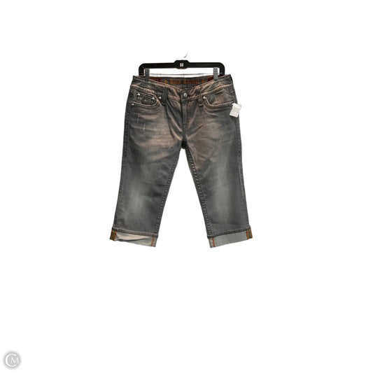 Capris By Rock Revival In Grey Denim, Size: 14
