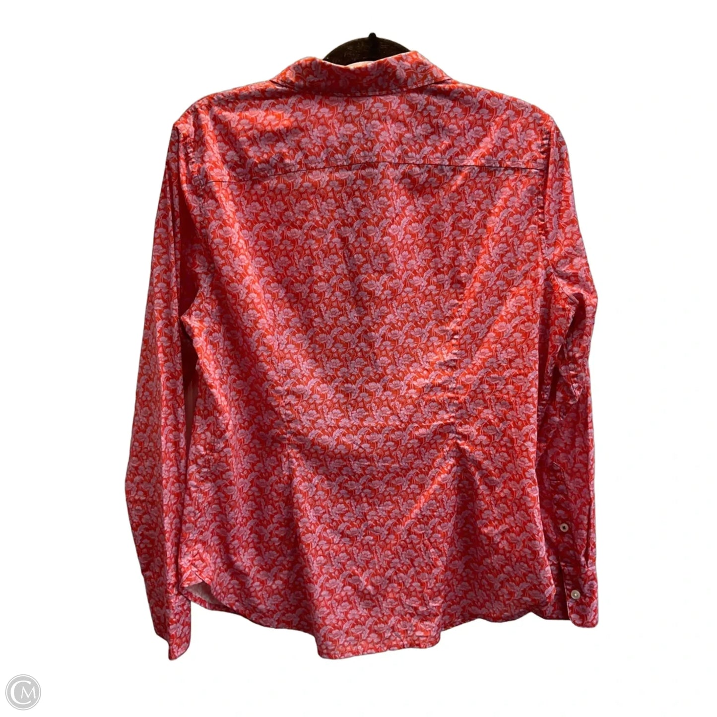 Top Long Sleeve By J. Crew In Orange & Pink, Size: L