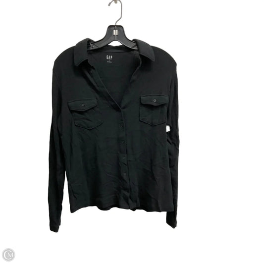 Top Long Sleeve By Gap In Black, Size: L