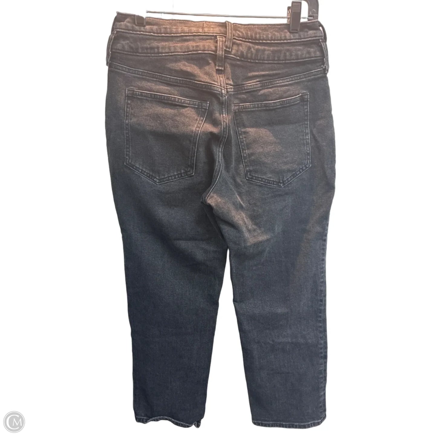 Jeans Straight By Abercrombie And Fitch In Black Denim, Size: 10p