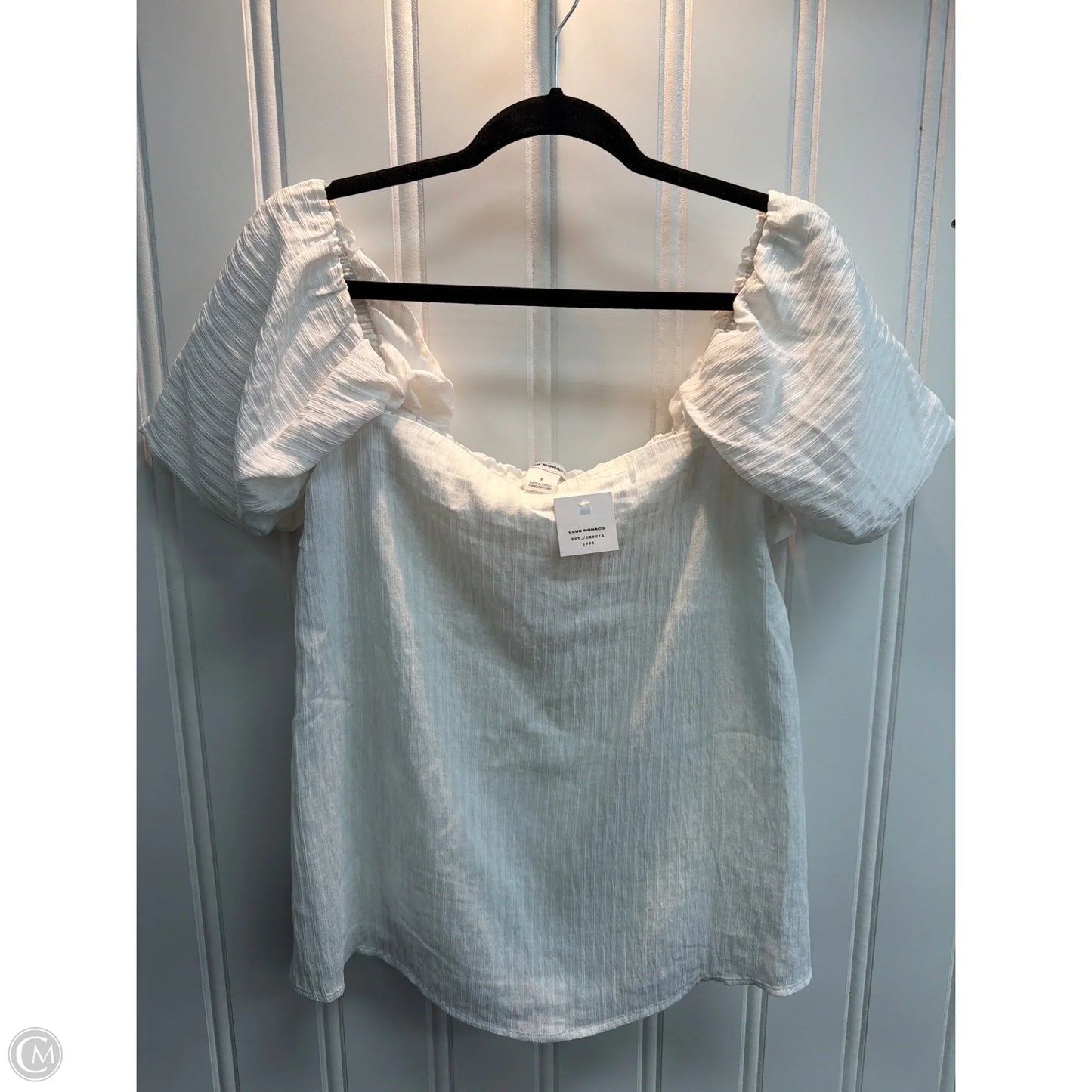 Top Short Sleeve By Club Monaco In White, Size: M