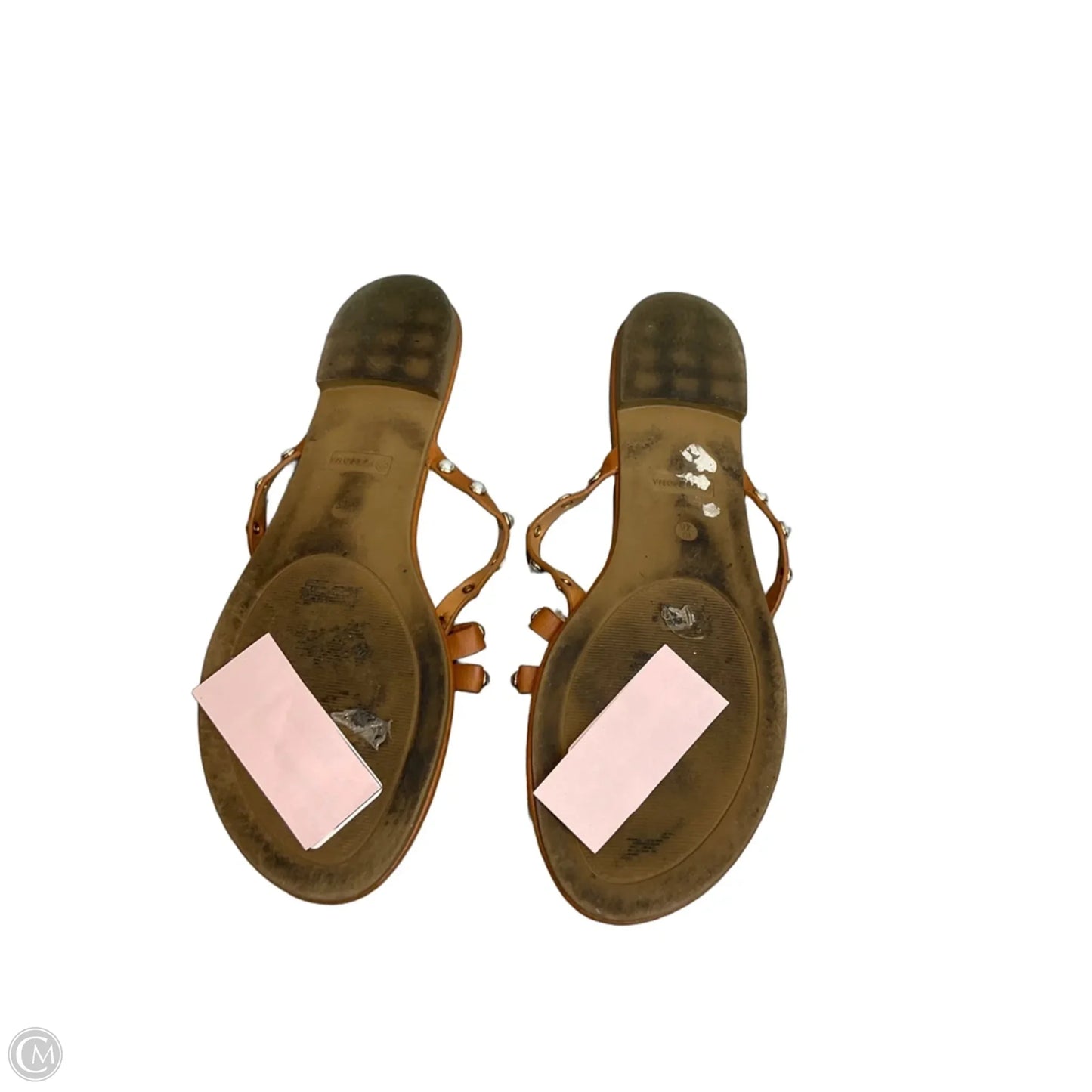 Sandals Flats By Versona In Brown, Size: 10
