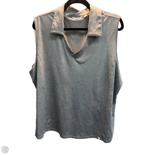 Top Sleeveless By Lady Hagen In Grey, Size: Xxl